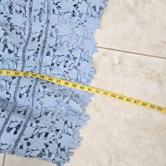 Self Portrait Azalea Dress Light Blue Lace Size 2 - Picture 9 of 11